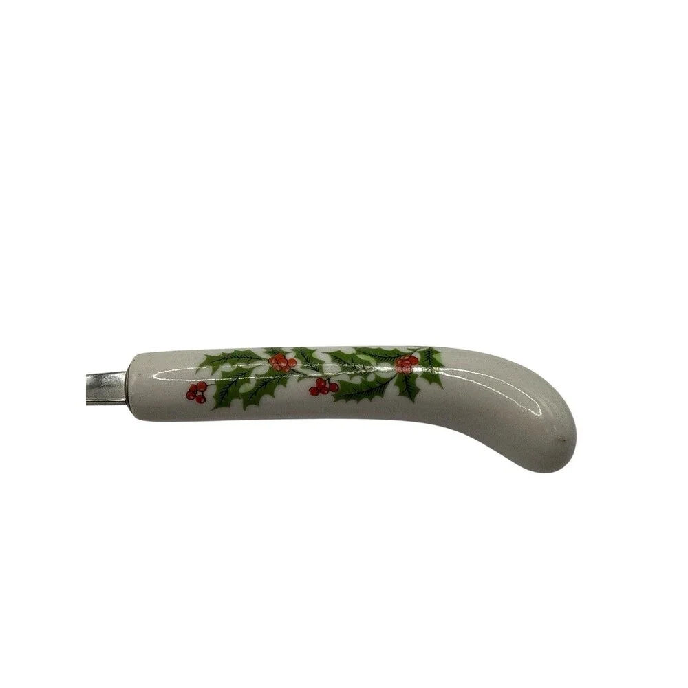 Christmas Holly Cake Server Stainless 18/8 Made in Japan